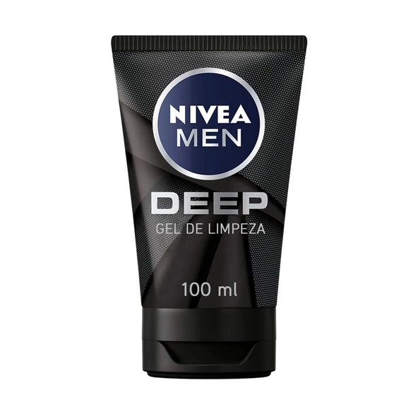 NIVEA MEN Erkek Yüz ve Sakal Temizleme Jeli Deep Dimension 100ml, Cilt Arındırıcı, Aktif Karbon - 4005900414243