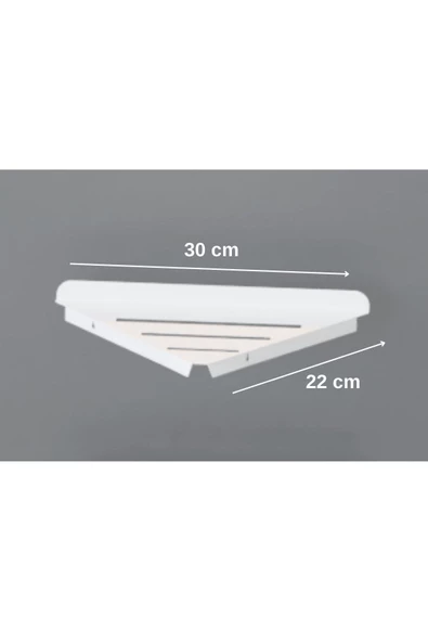 Risingmaber Dekoratif 3'lü Beyaz Köşe Mutfak ve Raf düzenleyici, Şampuan Tutucu, Banyo Düzenleyici - 8