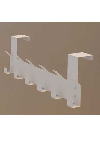 Risingmaber Metal Amerikan Kapı Arkası Beyaz Vidalı Askılık Organizer Askılık ve Banyo Kapı Arkası Vidalı Askılık - 8