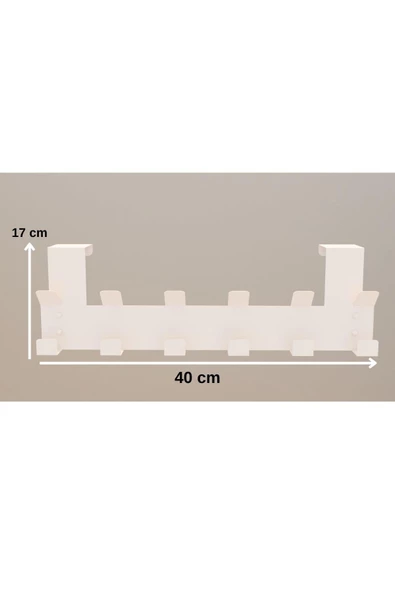 Risingmaber Metal Amerikan Kapı Arkası Beyaz Vidalı Askılık Organizer Askılık ve Banyo Kapı Arkası Vidalı Askılık - 7