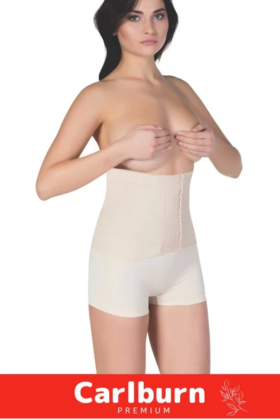 2 Beden İncelten Vücut Şekillendirici Toparlayıcı Sıkılaştırıcı Beden Küçültücü Ağraflı Bel Korse - Resim 4