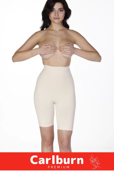 Premium Doğum Sezeryan Sonrası Vücut Kaymaz Silikonlu Toparlayıcı Selüllit Önleyici Paçalı Korse - Resim 5