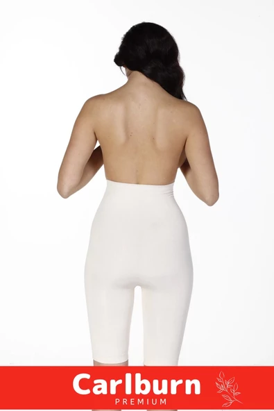 Yüksek Bel İnceltici Terlemeyi Önleyen Kaymaz Destekli İz Göstermeyen Uzun Paçalı Toparlayıcı Korse - Resim 4