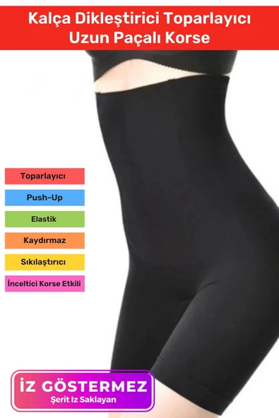 Yüksek Bel İnceltici Terlemeyi Önleyen Kaymaz Destekli İz Göstermeyen Uzun Paçalı Toparlayıcı Korse ürün görseli