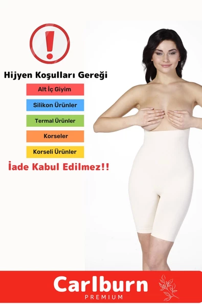 Yüksek Bel İz Göstermeyen Kayma Önleyen Push-Up Destekli İnceltici Dikleştirici Toparlayıcı Korse - Resim 7