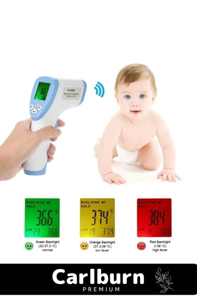 Premium Seri Kızılötesi Pilli Temassız Alın Boyun Bilek Hassas Ateş Ölçer Dijital Termometre - 3