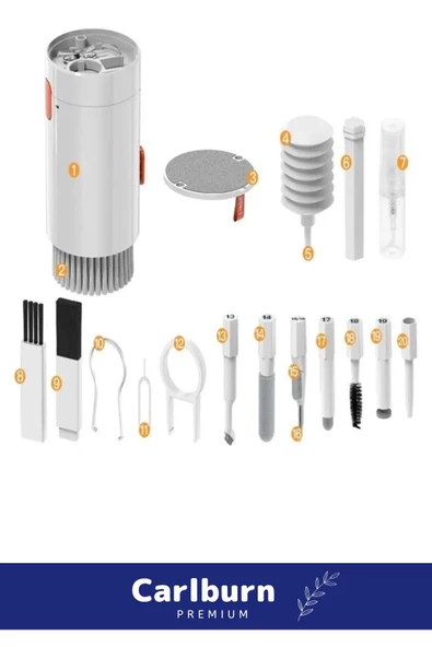 Gelişmiş Tasarımıyla Kulaklık Bilgisayar Telefon Tablet Kamera Elektronik Temizleme Kiti 20 in 1 - 3