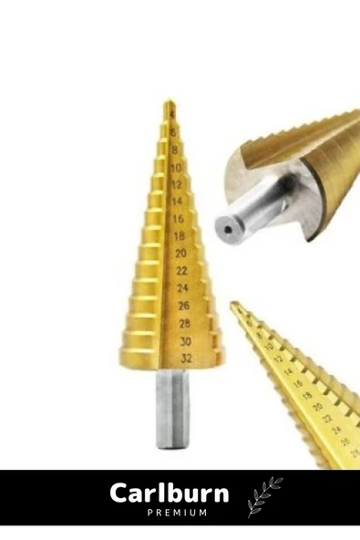 Özel Üretim Çift Yiv Sistemli Çatlatmadan Kesim Kademeli Matkap Ucu Sac Delme Panç Seti - 3