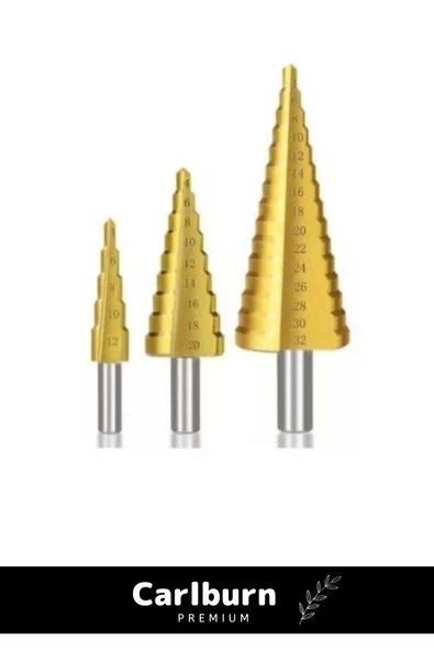 Özel Üretim Çift Yiv Sistemli Çatlatmadan Kesim Kademeli Matkap Ucu Sac Delme Panç Seti - 2