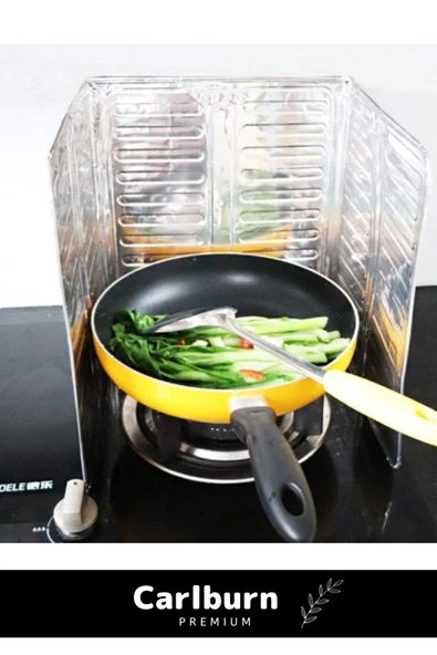 Özel Üretim Katlanabilir Isıya Dayanıklı Paslanmaz Kızartma Pişirme Yağ Koruyucu Alüminyum Paravan - 3