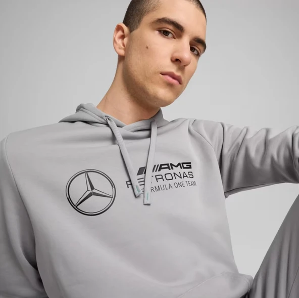 Puma 627345 Mercedes MAPF1 ESS Hoodie Erkek Kapüşonlu Sweatshirt - Resim 12