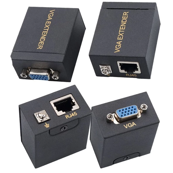 POWERMASTER PM-17297 VGA TO CAT5/CAT6 60 METRE VGA EXTENDER UZATICI - Resim 2
