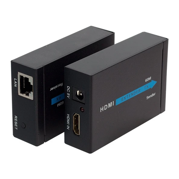 Powermaster PM-18232 HDMI To Cat5-Cat6 Extender 60 Metre Uzatıcı