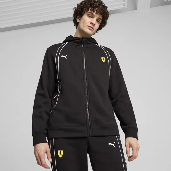 Puma 627046-01 Ferrari Race Hoodie Eşofman Üstü Erkek Kapüşonlu Ceket - 2