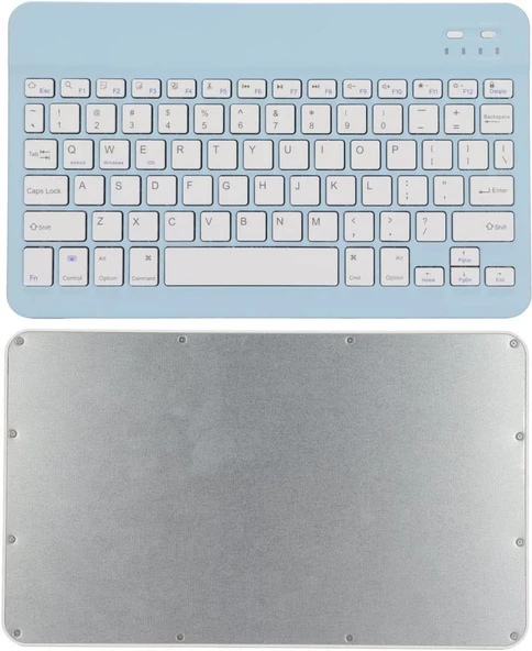 Apple iPad Pro 4. Nesil 12.9" Uyumlu Kablosuz Bluetooth Şarjlı Türkçe Q Klavye Mouse Seti - Mavi - Resim 11