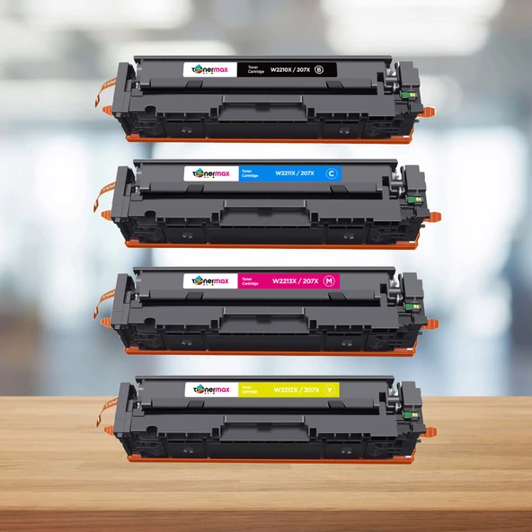 Hp 207X -Hp Color LaserJet Pro MFP M283fdn Muadil Toner Takım - Yüksek Kapasiteli
