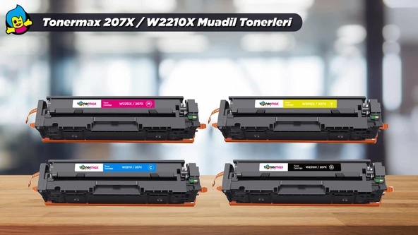 Hp 207X -Hp Color LaserJet Pro MFP M283fdn Muadil Toner Takım - Yüksek Kapasiteli - 8