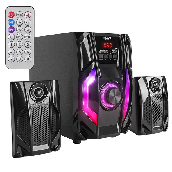 MİKADO MD-415BT RGB 2+1 20 WATT BASSLI FM/BT/SD/USB BLUETOOTH SES SİSTEMİ MULTİMEDYA HOPARLÖR - 4