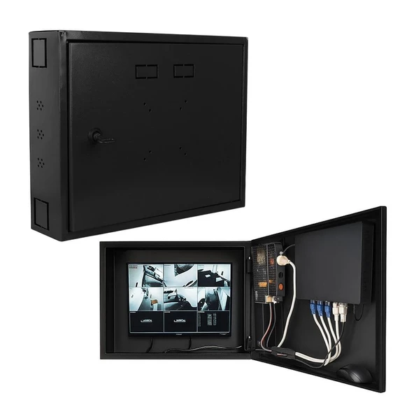 Ayt Novacom 45x35x10 Cm Dik Tip Gri Dvr Kabini Kamera Kayıt Cihazı Kutusu Box Duvar Tipi - 4