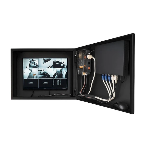 Ayt Novacom 45x35x10 Cm Dik Tip Gri Dvr Kabini Kamera Kayıt Cihazı Kutusu Box Duvar Tipi - 6
