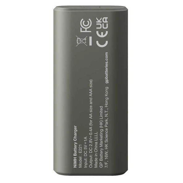 GP RECYKO E221 USB 2LÜ AA - AAA PİL ŞARJ CİHAZI PİLSİZ (GPACSE221004 GPE221R21-2GTLB1) - 7