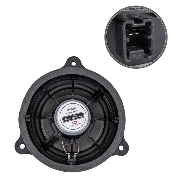 Magicvoice Mv-650 16 Cm 4 Ohm 120 Watt Oto Hoparlör Nissan Araç Kapı Hoparlörü Tekli 3 Vidalı - 2