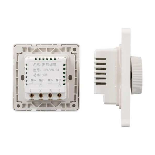 MAGICVOICE MV-608C 50 WATT DİMER TRAFOLU PRİZ TİP  VOLUME KONTROL CİHAZI [1 -3 GİRİŞ ] - 4