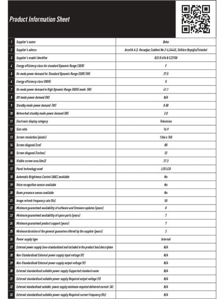 Beko B32 D 696 B HD 32" 82 Ekran Uydu Alıcılı Android Smart LED TV - 5