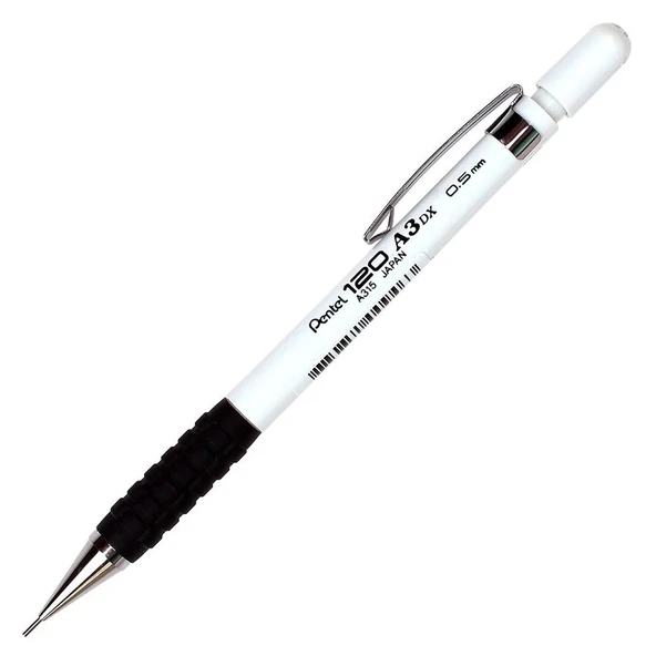 Pentel 120 A3 Dx 0.5mm Mekanik Kurşun Kalem Beyaz / A315-W ürün görseli