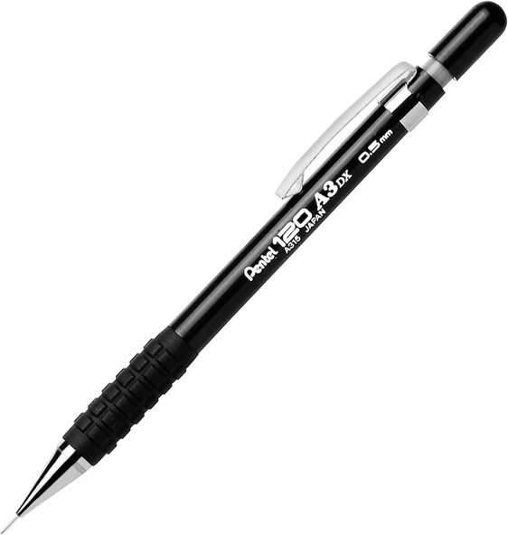 Pentel 120 A3 Dx 0.5mm Mekanik Kurşun Kalem Siyah / A315-A