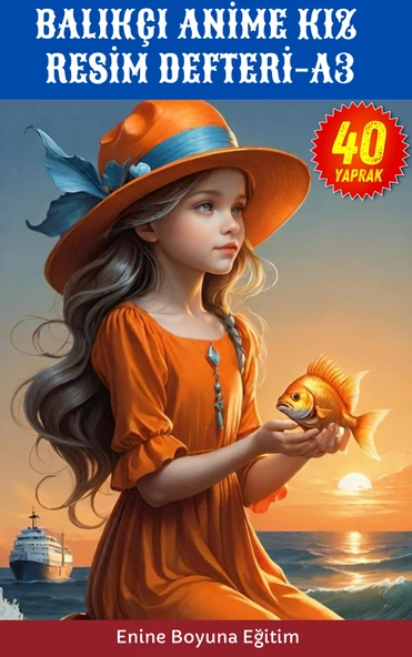 Balıkçı Anime KIZ Resim Defteri (Büyük BOY) - Resim 2