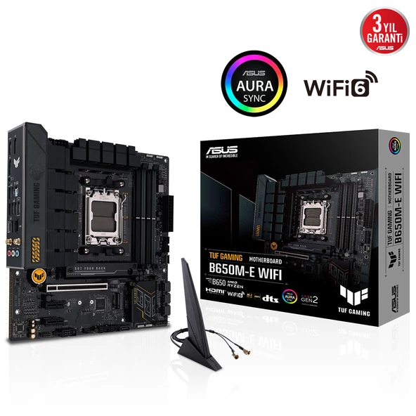 ASUS TUF GAMING B650-E WIFI DDR5 8000+(OC) DP HDMI ATX AM5 ürün görseli