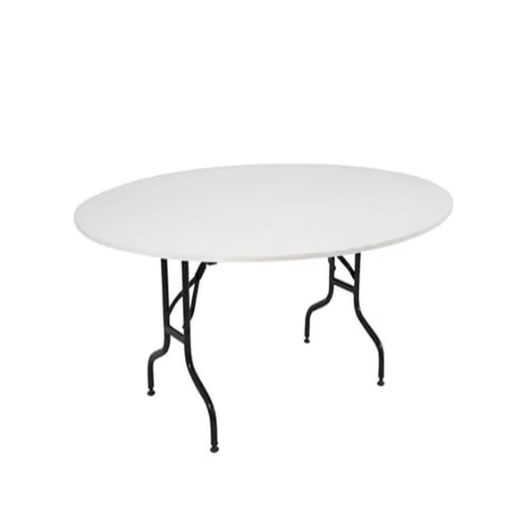 Otel Masası Katlanabilir MDF Tabla Masa Yuvarlak 160 cm