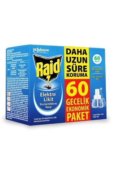 Elekro Likit 2 Yedek, Ekonomik Paket, 60 Gece (sivrisineklere Karşı)