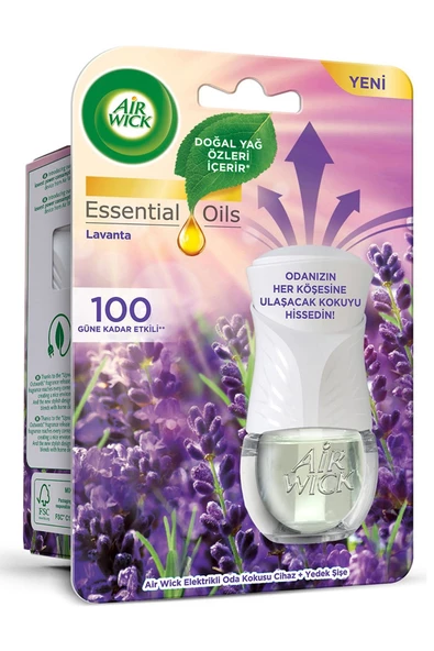 Elektrikli Oda Kokusu Kit Lavanta Cihaz + Yedek Şişe - Esansiyel Yağlar İçerir* - 2