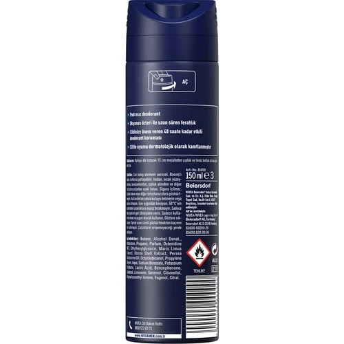 NIVEA Men Sprey Erkek Deodorant Fresh150 ml x2 Adet,48 Saat Koruma,Uzun Süren Ferahlık - 7
