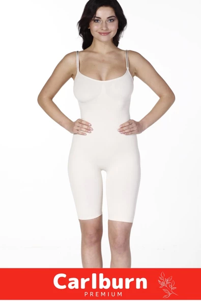 Vücut Şekillendirici İz Bırakmaz Kaymaz Sıkılaştırıcı Destekli Push-Up Tam Boy Popo Açık Korse - Resim 5