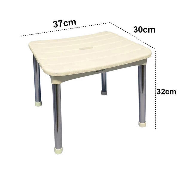 Çelik Ayna Alüminyum Ayaklı Paslanmaz Kare Tabure 910 - Resim 5