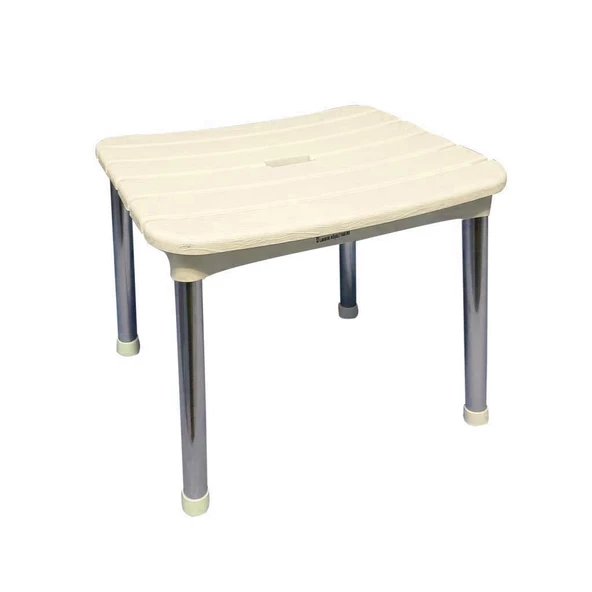 Çelik Ayna Alüminyum Ayaklı Paslanmaz Kare Tabure 910 - Resim 2