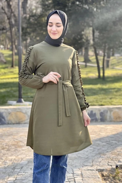 Moda Çizgi Desenli Tunik