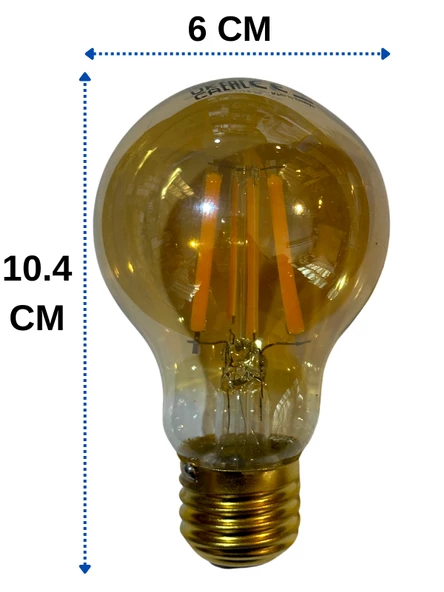 Sylvania 7W 2500K (Sarı Işık) E27 Duylu Rustik Led Ampul (8 Adet) - 3