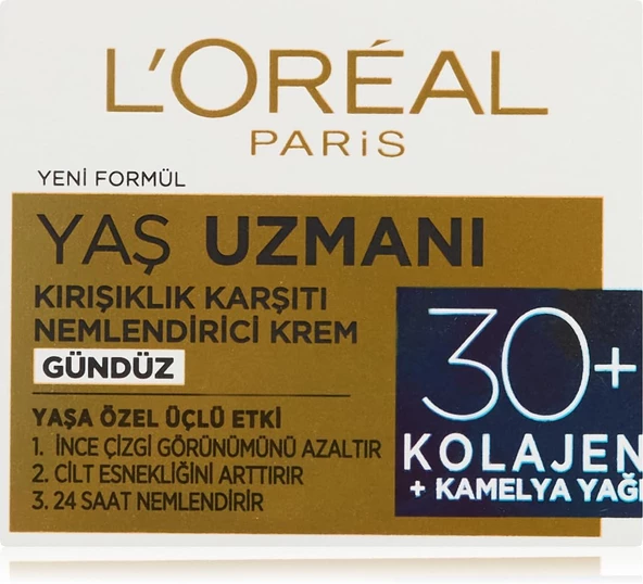 L'Oreal Paris LOREAL Yaş Uzmanı Kırışıklık Karşıtı Nemlendirici Günlük Bakım Kremi 30+