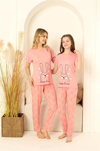 Moda Çizgi Anne Kız Aile Pijama Takım Ayrı Ayrı Satılır 50100