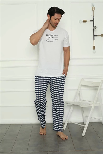 Moda Çizgi Erkek Penye Pijama Takım 6831