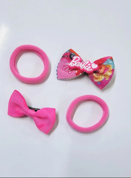 Barbie Çocuk Toka Set 4lü - 5