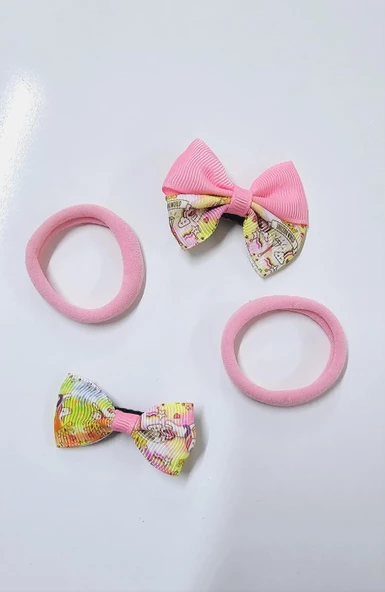 Barbie Çocuk Toka Set 4lü - 7