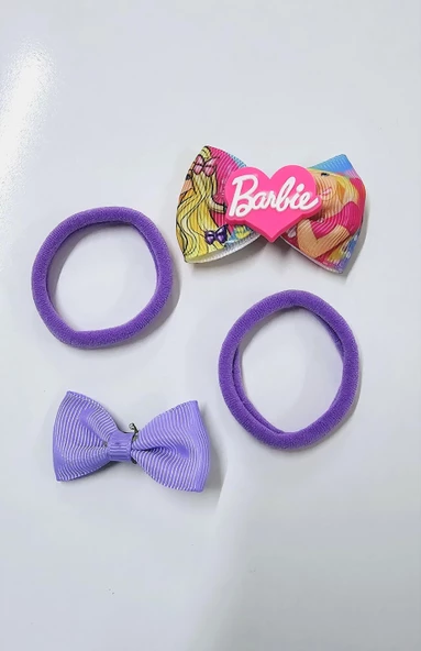 Barbie Çocuk Toka Set 4lü - 3