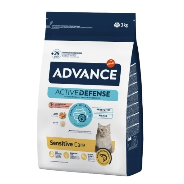 Advance Sensitive Somonlu Yetişkin Kedi Maması 3 KG