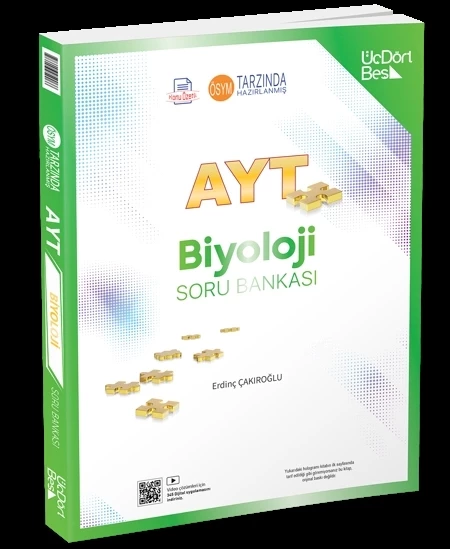 ÜçDörtBeş Yayınları AYT Biyoloji Konu Özetli Soru Bankası Yeni