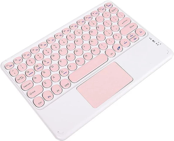 TCL Tab 11 11" Uyumlu Kablosuz Bluetooth Şarjlı TouchPad'li Türkçe Q Klavye - Pembe